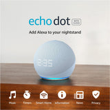 Amazon Echo Dot (5th Gen) with clock | Compact smart speaker with Alexa