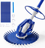 VINGLI Pool Vacuum Cleaner Automatic Sweeper Swimming Pool Creepy Crawler Vacuum with 33FT Hoses (Navy Blue&White)