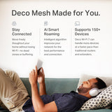 TP-Link Deco 7 BE25 Dual-Band BE5000 WiFi 7 Mesh Wi-Fi System | 4-Stream 5 Gbps, 240 Mhz | Covers up to 6,600 Sq.Ft | 2X 2.5G Ports Wired Backhaul | VPN,MLO, AI-Roaming, HomeShield, 3-Pack