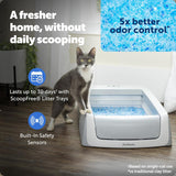 PetSafe ScoopFree Crystal Pro Self Cleaning Litter Box, Automatic Cat Litter Box - Comes with 1 Disposable Crystal Litter Tray (Grey, Uncovered)