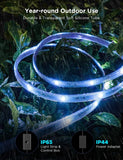 Govee Outdoor LED Strip Lights, 32.8ft Smart Outdoor Lights Work with Alexa and Google Assistant, App Control, IP65 Waterproof, RGBIC LED Lights for Patio, Eave, Holiday Decorations