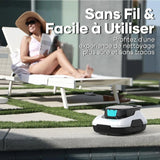AIPER Scuba SE 2025 Cordless Pool Cleaner with 90-Min Runtime, 1665 GPH Strong Suction, Lightweight, Pool Vacuum for Above Ground Flat Pools up to 860 Sq.ft, Milky White & Teal