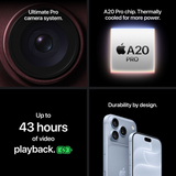 iPhone 18 Pro Max - Black / 256GB / Physical SIM + eSIM (Europe Version)