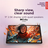Lenovo Idea Tab 11" Tablet, 2.5K Display, 4GB RAM, 128GB Storage, 5G + WiFi, Android, with Pen, Luna Grey [ZAFM0650AE]