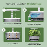 AeroGarden Bounty Basic Indoor Hydroponic Herb Garden, Black