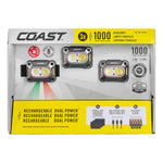 Coast CH1000R 1000-Lumen Headlamp -  Pack of 3