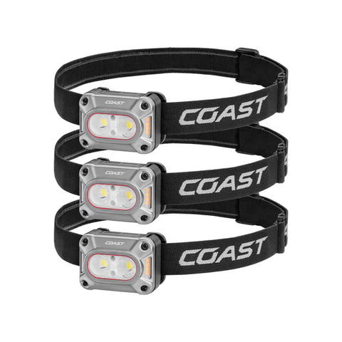 Coast CH1000R 1000-Lumen Headlamp -  Pack of 3