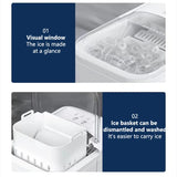 CoolFlow Ice Maker Machine for Home Self Cleaning, 15kg production daily, 9 bullets in 6mins Scoop and Basket, Ideal for Kitchen and Bar