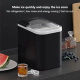 CoolFlow Ice Maker Machine for Home Self Cleaning, 15kg production daily, 9 bullets in 6mins Scoop and Basket, Ideal for Kitchen and Bar