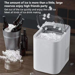 CoolFlow Ice Maker Machine for Home Self Cleaning, 15kg production daily, 9 bullets in 6mins Scoop and Basket, Ideal for Kitchen and Bar