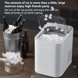CoolFlow Ice Maker Machine for Home Self Cleaning, 15kg production daily, 9 bullets in 6mins Scoop and Basket, Ideal for Kitchen and Bar