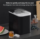 CoolFlow Ice Maker Machine for Home Self Cleaning, 15kg production daily, 9 bullets in 6mins Scoop and Basket, Ideal for Kitchen and Bar