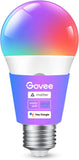 Govee Smart Light Bulbs, Color Changing Light Bulb, Work with Alexa and Google Assistant, 16 Million Colors RGBWW, WiFi & Bluetooth LED Light Bulbs, Music Sync, A19, 800 Lumens