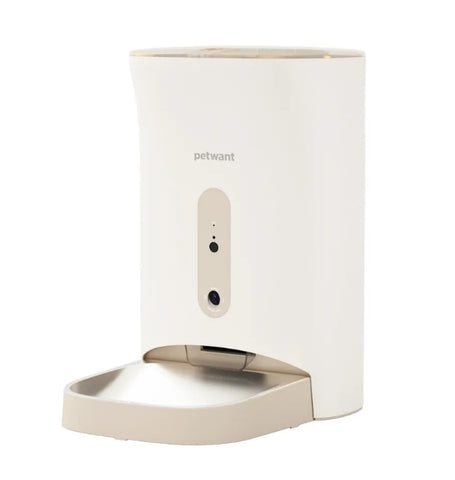 PetPeer 4.5L Automatic Cat Dog Feeder Visible High-capacity Pet Dry Food Dispenser WiFi APP Camera Control Timed Voice Recorder (EU Plug)