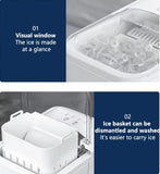 CoolFlow Ice Maker Machine for Home Self Cleaning, 15kg production daily, 9 bullets in 6mins Scoop and Basket, Ideal for Kitchen and Bar