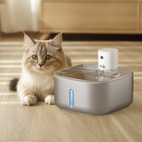 PetPeer Cat Water Fountain for Pets Stainless Steel 3.2L 4-Fold Filtering Function Infrared Sensing Water Output Cat Fountain