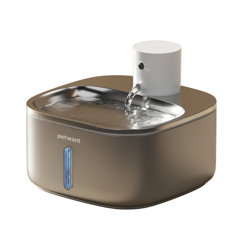 PetPeer Cat Water Fountain for Pets Stainless Steel 3.2L 4-Fold Filtering Function Infrared Sensing Water Output Cat Fountain