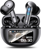 EUQQ AI Language Translation Earbuds, Bluetooth 5.4 Headphones Translator for 144 Languages & Accents, Wireless 36 Hours Wireless Headphones with 4 ANC Mic, IP7 Waterproof Earphones,Black