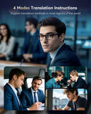 AI Translation Earbuds Real Time,188 Language Translator Earbuds, Audifonos Traductores Inglés Español,3-in-1 Translating Device, Translate Ear Buds for Travel Learning with 4 ANC Mic,IPX7 Waterproof