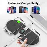 3-in-1 Wireless charger station, Fast charging pads for iPhone/iWatch/Air-pods (M7)