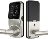 LOCKLY Model-S Satin Nickel Smart Touchscreen Keypad Door Latch Lock with Bluetooth
