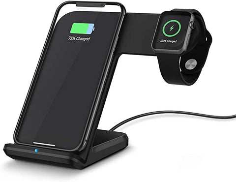 2 in 1 Wireless Charging Station Dock Fast Qi