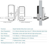 LOCKLY Model-S Satin Nickel Smart Touchscreen Клавиатура Замок дверной защелки с Bluetooth