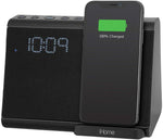 iHome - Bluetooth Dual Alarm Clock with Wireless Charging, Speaker and USB Charging Port, iBTW390B