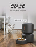 PETLIBRO Automatic Cat Feeders, Pet Dry Food Dispenser Triple Preservation with Stainless Steel Bow, 3 Liter, Black