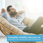 Airthings - Wave Plus Smart Indoor Air Quality Monitor with Radon Detection - Matte White