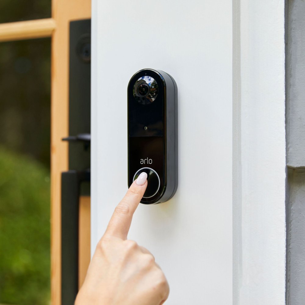 Arlo Essential Video Doorbell Wire-Free |HD Video, 180° View, Night Vision, 2-Way Audio | 6-Months Battery Life | Direct to Wi-Fi, No Hub Needed | Wire-Free or Wired | Black | AVD2001B