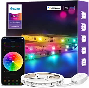Govee LED Strip Lights 10m, Works with Alexa and Google Assistant, Sma