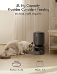PETLIBRO Automatic Cat Feeder for Two Cats, 5L Dry Food Dispenser with Splitter and Two Stainless Bowls