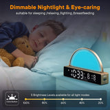 Sunrise Alarm Clock, Wake Up Light with Sunrise Simulation, Touch Control Bedside Lamp Dimmable Multicolor