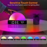 Sunrise Alarm Clock, Wake Up Light with Sunrise Simulation, Touch Control Bedside Lamp Dimmable Multicolor