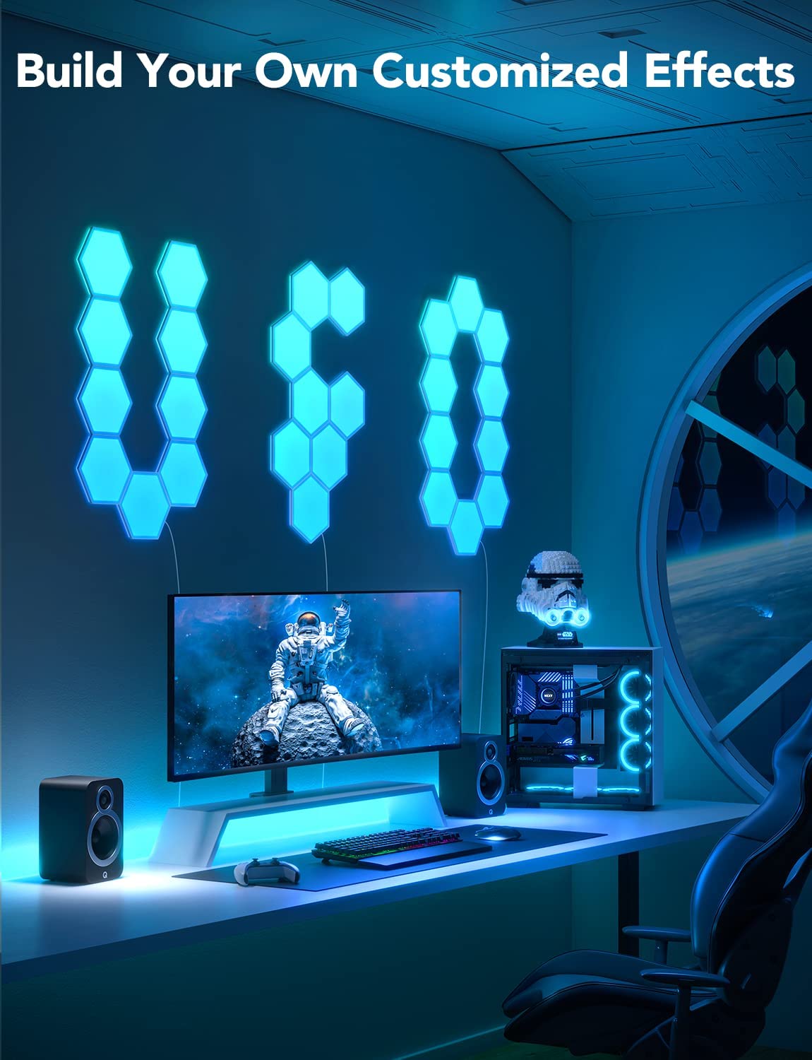 Govee Glide Hexa Light Panels, RGBIC LED Hexagon Wall Lights, 10 Pack
