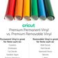 Cricut Beginner Vinyl Bundle, Grip Mats, Tool Set, Premium Vinyl Pack