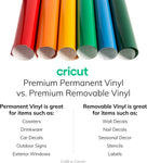 Cricut Beginner Vinyl Bundle, Grip Mats, Tool Set, Premium Vinyl Pack