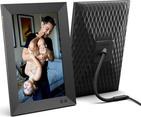 Nixplay 10.1 Inch Smart Digital Picture Frame Black/Wood Effect