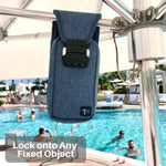 Mini FlexSafe by AquaVault Anti-Theft Portable Beach Chair Vault and Travel Safe. Packable, Lightweight & Slash Resistant. Use at the Beach, Pool, Waterpark, Cruise Ship, & More - Grey