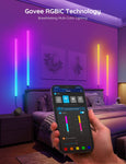 Govee RGBIC LED Wall Light, Work with Alexa and Google Assistant, Smart Led Light Bars for Gaming Room Decor and Streaming, Multicolor Glides, Music Sync, 6 Pcs