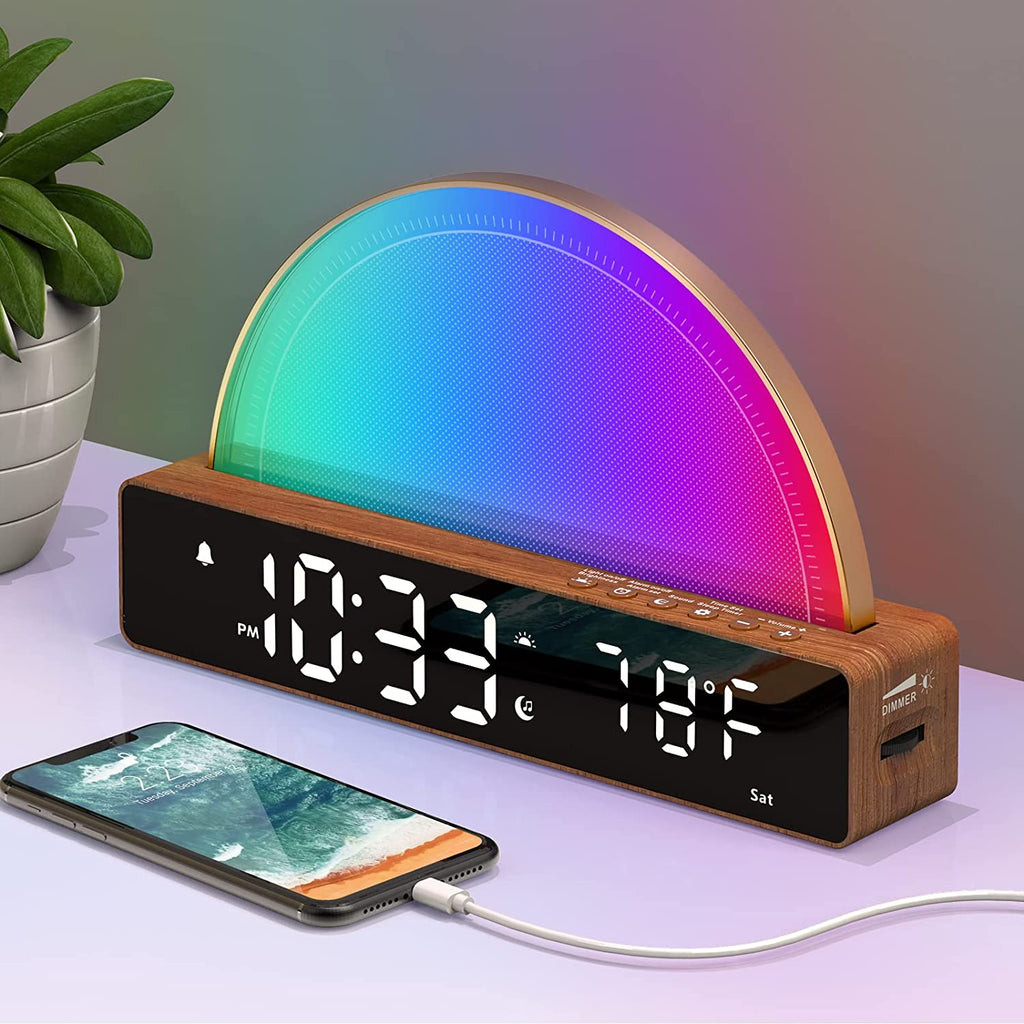Sunrise Alarm Clock, Wake Up Light with Sunrise Simulation, Touch Cont