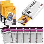 Kodak Mini 2 Retro 2.1x3.4” Portable Instant Photo Printer - White + 68 Sheets (P210RW-60Bundle)