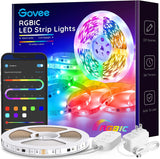 Govee LED Strip Lights RGB, 16.4ft Bluetooth, Works With Google, Alexa and Govee App