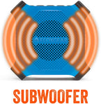 EcoEdge Rugged Waterproof Floating Portable Bluetooth Wireless 20 Watt Smart Speaker (Electric Blue)