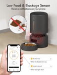 PETLIBRO Automatic Cat Feeder, 5G WiFi Cat Feeder with APP Control for Pet Dry Food, Stainless Steel Bowl, Black, 5 Liter