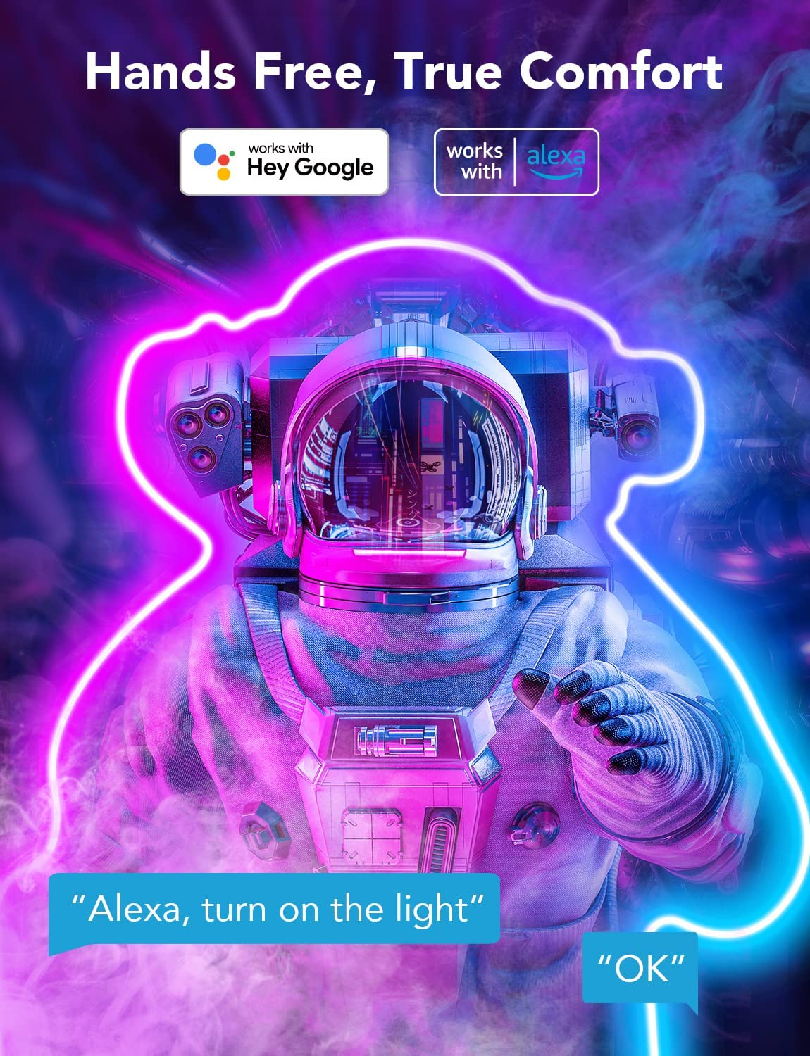 Govee Neon Rope Light, RGBIC Rope Lights with Music Sync, DIY Lighting Mode, Works with Alexa, Google Assistant, 10ft LED Strip Lights for Bedroom, Living Room, Gaming Decor