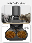 PETLIBRO Automatic Cat Feeder for Two Cats, 5L Dry Food Dispenser with Splitter and Two Stainless Bowls (PLAF006)