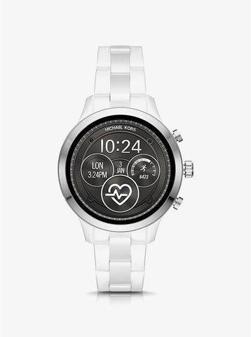 MICHAEL KORS ACCESS - Runway Silver-Tone and Ceramic Smartwatch - MKT5050