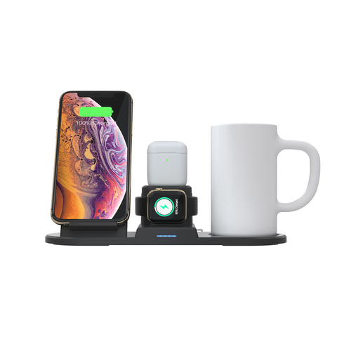 5-in-1 Wireless Charging Station With Mug Heater (N39)